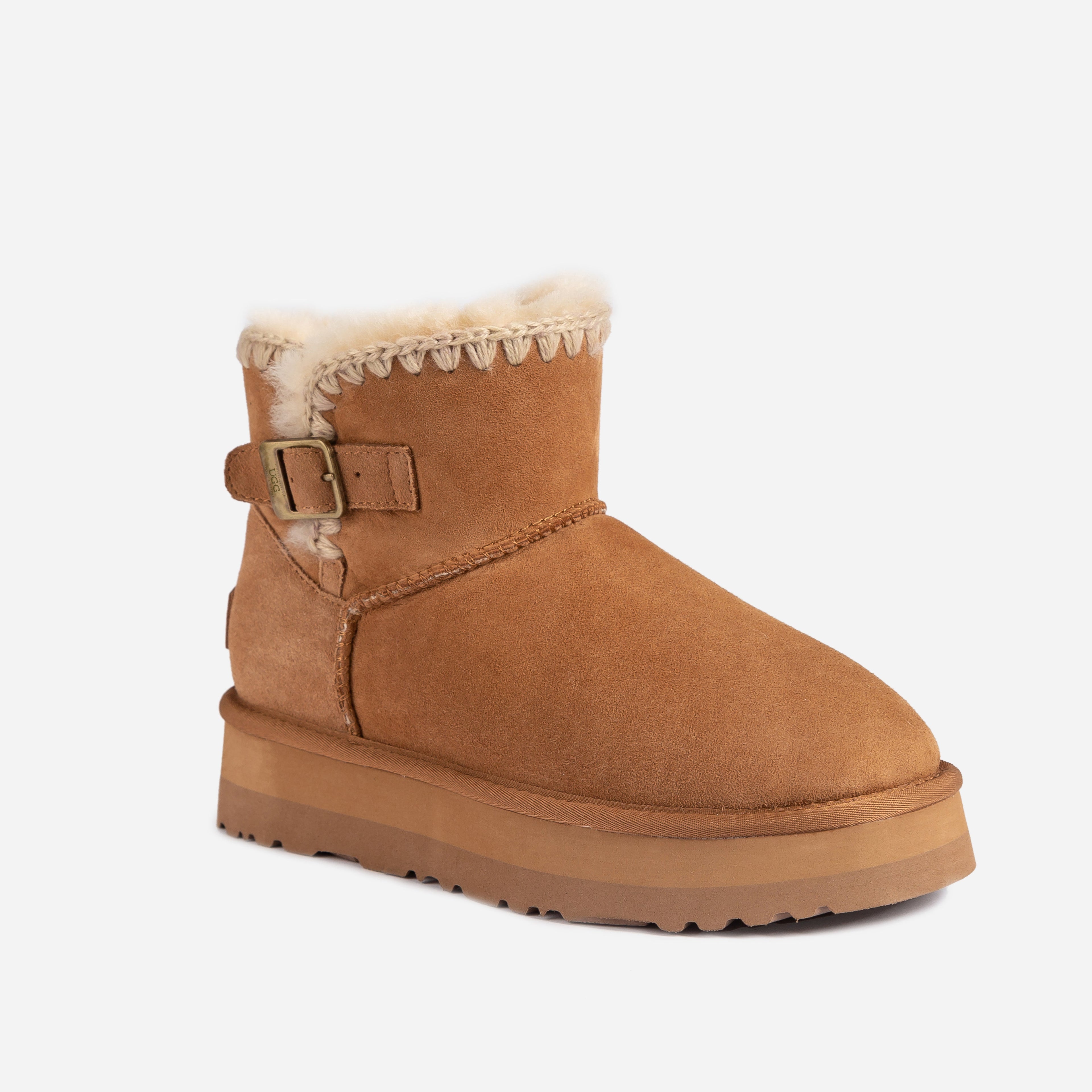 Ugg Eskimo Buckled Platform Mini Boots-Boots-PEROZ Accessories