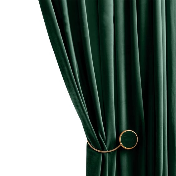 Anyhouz Curtain 400cm Dark Green Modern Blackout Curtains for Living Room Bedroom Window Treatments Sound Proof Curtains Drapes-Curtains & Drapes-PEROZ Accessories
