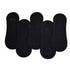 Anysox 5 Pairs Size 4-9 Black Boat Socks Summer Thin Invisible Cotton Non-Slip Silicone Breathable Pure Color For Men-Socks-PEROZ Accessories