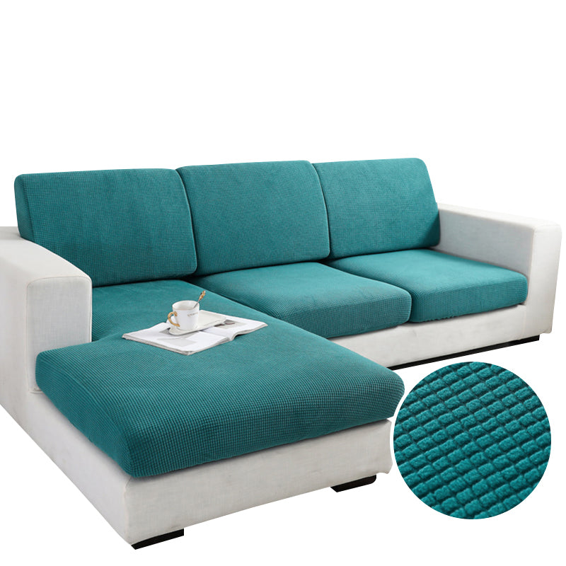 Anyhouz Sofa Cover Teal Blue Polyester Thick Stretchable Cushion For Living Room 1Pc Enlarge Size 90-130cm-Slipcovers-PEROZ Accessories