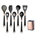 Anygleam Kitchen Utensils Non-stick Black 7 Set Gold Plated Handle with Support Point and Storage Box Cooking Tool Accessories Heat Resistant Kitchenware-Spatula and Shovel-PEROZ Accessories