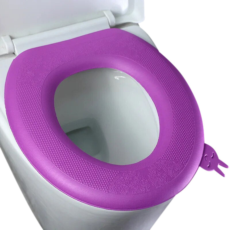 Anyhouz Toilet Seat Cover Purple Washable Mat Pad Cushion O-shape Toilet Seat Toilet Accessories-Toilet Seat Cover-PEROZ Accessories