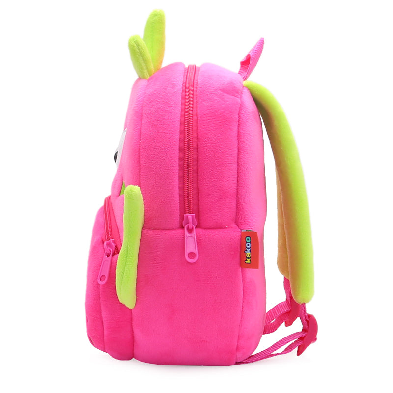 Anykidz 3D Rose Red Kids School Backpack Cute Cartoon Animal Style Children Toddler Plush Bag Perfect Accessories For Boys and Girls-Backpacks-PEROZ Accessories