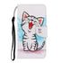 Anymob Samsung Yawning Kitty Magnetic Flip Wallet Case Painted Leather Phone Cover-Mobile Phone Cases-PEROZ Accessories