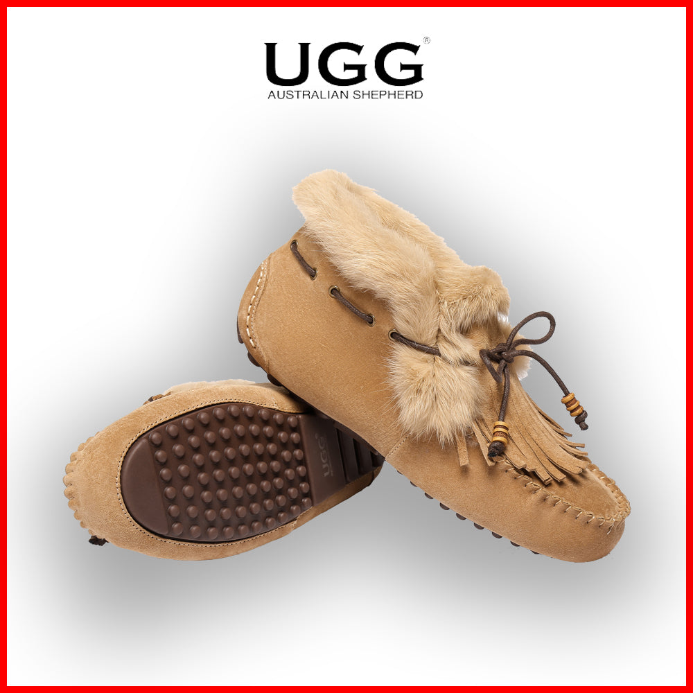 Australian Shepherd UGG High Top Women Tassel Suna moccasins Slippers-Slippers-PEROZ Accessories