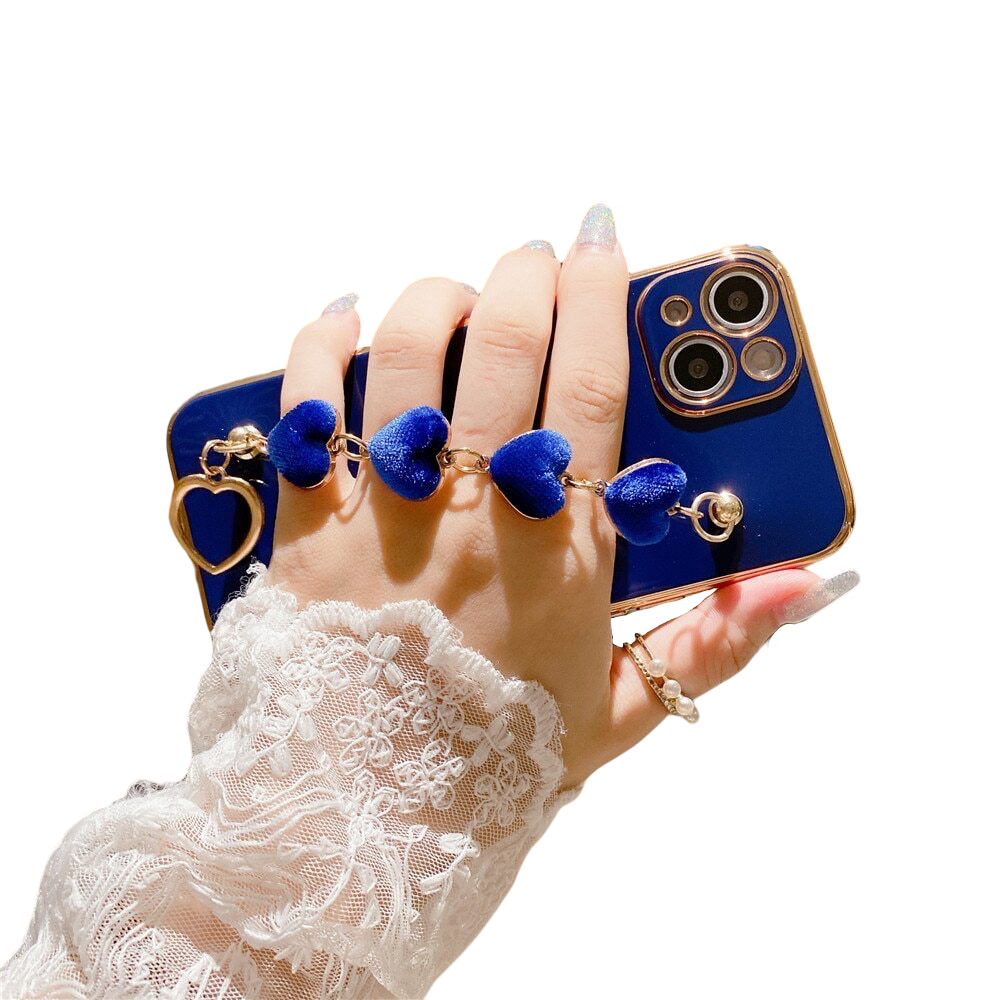 Anymob iPhone Case Blue Luxury Lovely Flannel Bracelet Silicone Back Cover-Mobile Phone Cases-PEROZ Accessories
