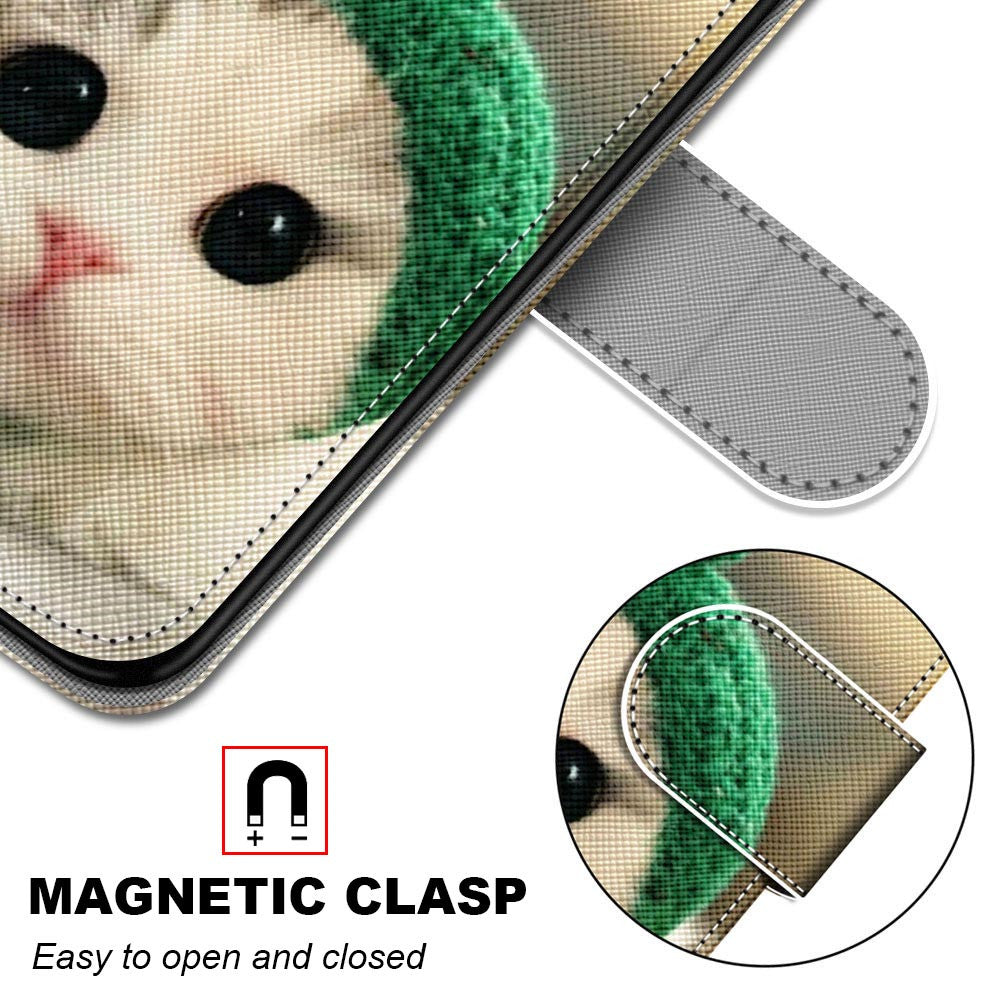 Anymob iPhone Case Fashion Magnetic Flip Cute Little Kitten Painting Leather Cover-Mobile Phone Cases-PEROZ Accessories