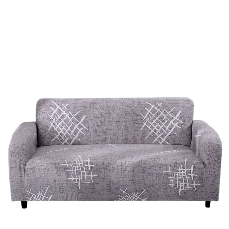 Anyhouz 4 Seater Sofa Cover Solid Light Gray Style and Protection For Living Room Sofa Chair Elastic Stretchable Slipcover-Slipcovers-PEROZ Accessories
