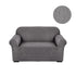 Anyhouz 2 Seater Sofa Cover Solid Gray Style and Protection For Living Room Sofa Chair Elastic Stretchable Slipcover-Slipcovers-PEROZ Accessories