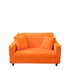 Anyhouz 2 Seater Sofa Cover Plain Orange Style and Protection For Living Room Sofa Chair Elastic Stretchable Slipcover-Slipcovers-PEROZ Accessories
