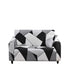 Anyhouz 2 Seater Sofa Cover Black White Geometric Style and Protection For Living Room Sofa Chair Elastic Stretchable Slipcover-Slipcovers-PEROZ Accessories