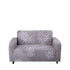 Anyhouz 2 Seater Sofa Cover Solid Light Gray Style and Protection For Living Room Sofa Chair Elastic Stretchable Slipcover-Slipcovers-PEROZ Accessories
