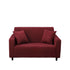 Anyhouz 2 Seater Sofa Cover Plain Wine Red Style and Protection For Living Room Sofa Chair Elastic Stretchable Slipcover-Slipcovers-PEROZ Accessories