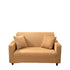 Anyhouz 2 Seater Sofa Cover Plain Caramel Style and Protection For Living Room Sofa Chair Elastic Stretchable Slipcover-Slipcovers-PEROZ Accessories
