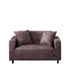 Anyhouz 2 Seater Sofa Cover Chocolate Brown Style and Protection For Living Room Sofa Chair Elastic Stretchable Slipcover-Slipcovers-PEROZ Accessories