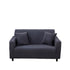 Anyhouz 2 Seater Sofa Cover Plain Dark Grey Style and Protection For Living Room Sofa Chair Elastic Stretchable Slipcover-Slipcovers-PEROZ Accessories