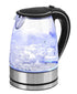 Pursonic Glass Kettle Electric LED Light Kitchen Water Jug Stainless Steel-Small Kitchen Appliances-PEROZ Accessories
