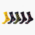Anysox 5 Pairs One Size 5-11 Mixed Color Set Christmas Socks Cotton Fashion Random Fruits Woman Skateboard Oil Paitiing-Socks-PEROZ Accessories