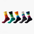 Anysox 5 Pairs One Size 5-11 Mixed Color Cotton Fashion Woman Skateboard Oil Paitiing-Socks-PEROZ Accessories