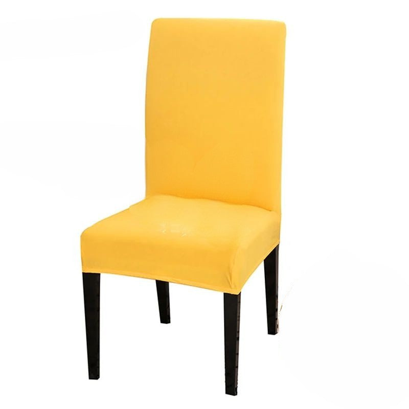 Anyhouz Chair Cover Yellow with Anti-Dirt and Waterproof Elastic Material for Dining Room Kitchen Wedding Hotel Banquet Restaurant-Chair Cover-PEROZ Accessories