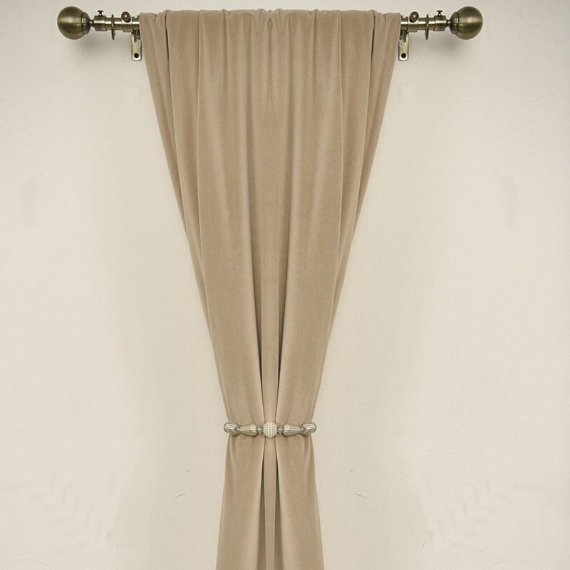 Anyhouz 500cm Khaki High Quality Modern Wool Velvet Blackout Curtains for Living Room Bedroom Dining Luxury Window Drape-Curtains & Drapes-PEROZ Accessories