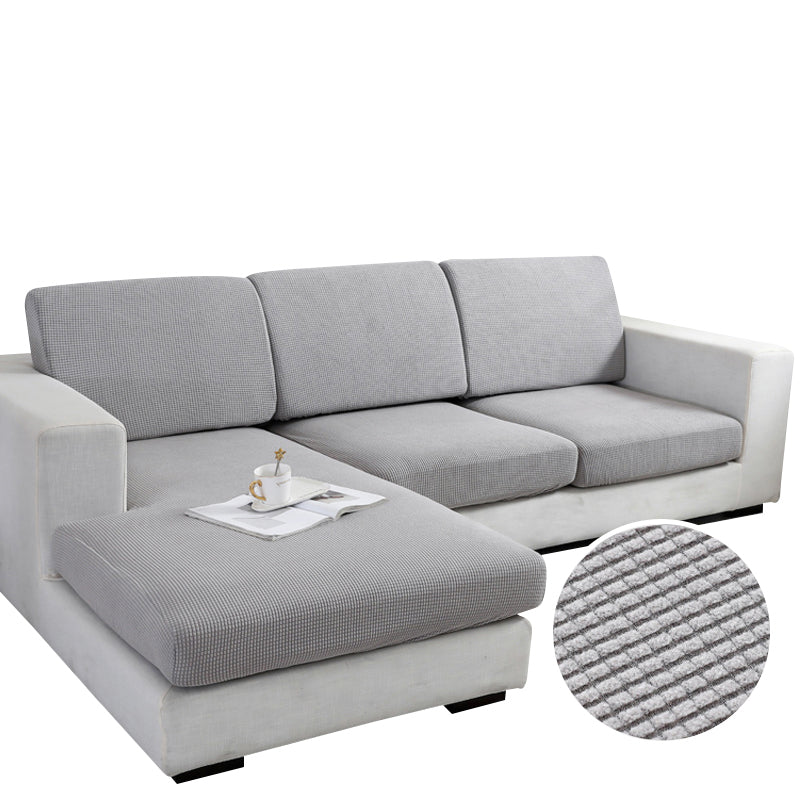Anyhouz Sofa Cover Gray Polyester Thick Stretchable Cushion For Living Room 1Pc Enlarge Size 130-160cm-Slipcovers-PEROZ Accessories