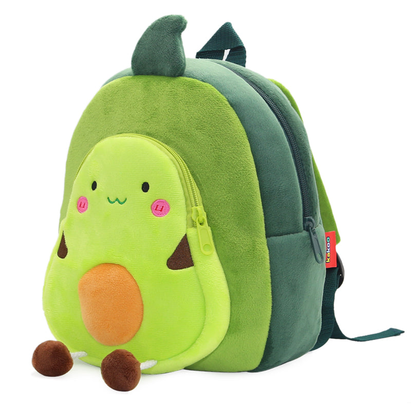 Anykidz 3D Yellow Avocado Kids School Backpack Cute Cartoon Animal Style Children Toddler Plush Bag Perfect Accessories For Boys and Girls-Backpacks-PEROZ Accessories