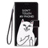 Anymob Samsung Case Black and White Cat Luxury Painted Flip Cute Playful Cat Wallet Phone Cover-Mobile Phone Cases-PEROZ Accessories