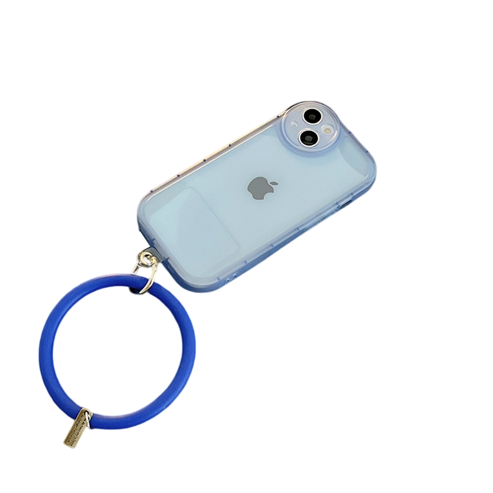 Anymob iPhone Blue Stylish Wristband Ring Clear Soft Phone Case Shockproof Bracelet Silicon Cover-Mobile Phone Cases-PEROZ Accessories