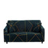 Anyhouz 3 Seater Sofa Cover Dark Green Linear Style and Protection For Living Room Sofa Chair Elastic Stretchable Slipcover-Slipcovers-PEROZ Accessories