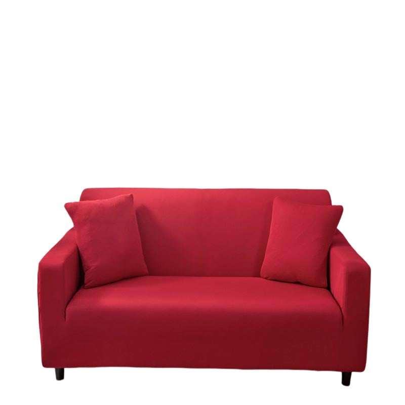 Anyhouz 3 Seater Sofa Cover Plain Red Style and Protection For Living Room Sofa Chair Elastic Stretchable Slipcover-Slipcovers-PEROZ Accessories