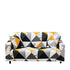 Anyhouz 3 Seater Sofa Cover Yellow White Geometric Style and Protection For Living Room Sofa Chair Elastic Stretchable Slipcover-Slipcovers-PEROZ Accessories