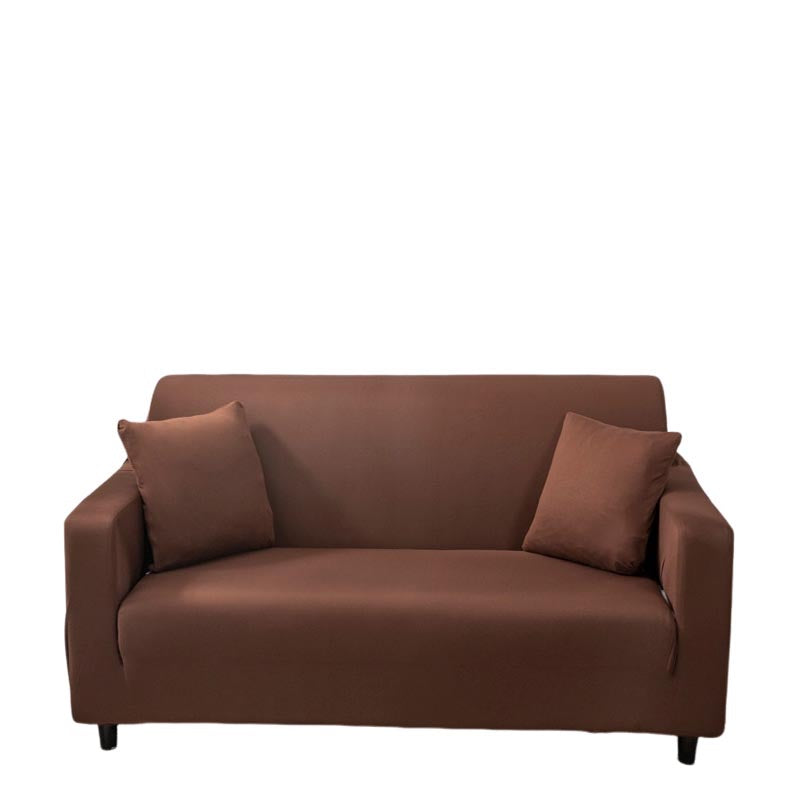 Anyhouz 3 Seater Sofa Cover Plain Light Coffee Style and Protection For Living Room Sofa Chair Elastic Stretchable Slipcover-Slipcovers-PEROZ Accessories