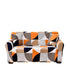 Anyhouz 3 Seater Sofa Cover Orange Geometric Style and Protection For Living Room Sofa Chair Elastic Stretchable Slipcover-Slipcovers-PEROZ Accessories