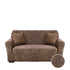 Anyhouz 3 Seater Sofa Cover Plain Brown Style and Protection For Living Room Sofa Chair Elastic Stretchable Slipcover-Slipcovers-PEROZ Accessories