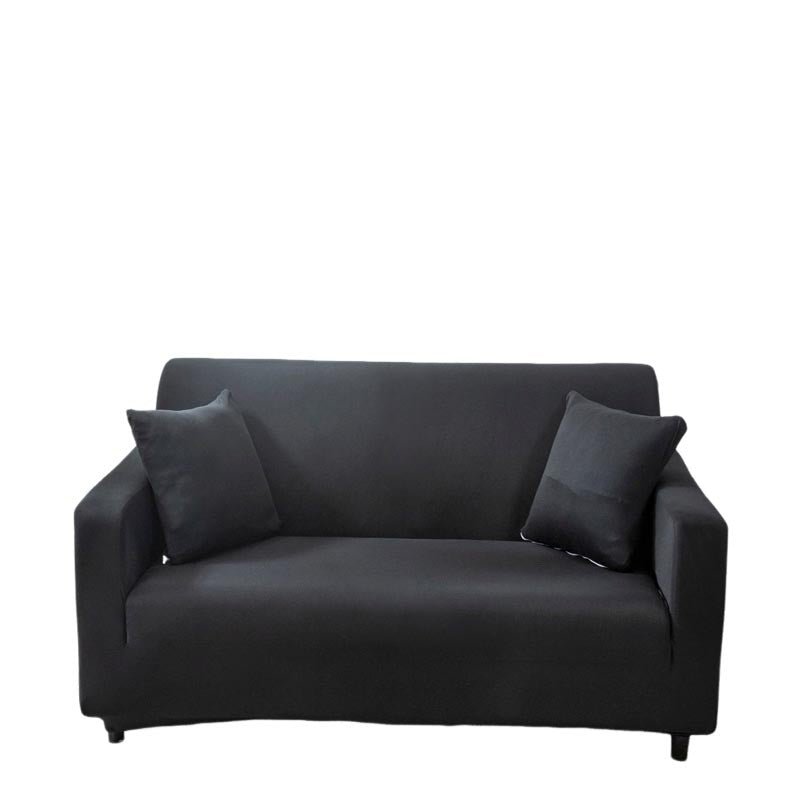 Anyhouz 3 Seater Sofa Cover Plain Black Style and Protection For Living Room Sofa Chair Elastic Stretchable Slipcover-Slipcovers-PEROZ Accessories