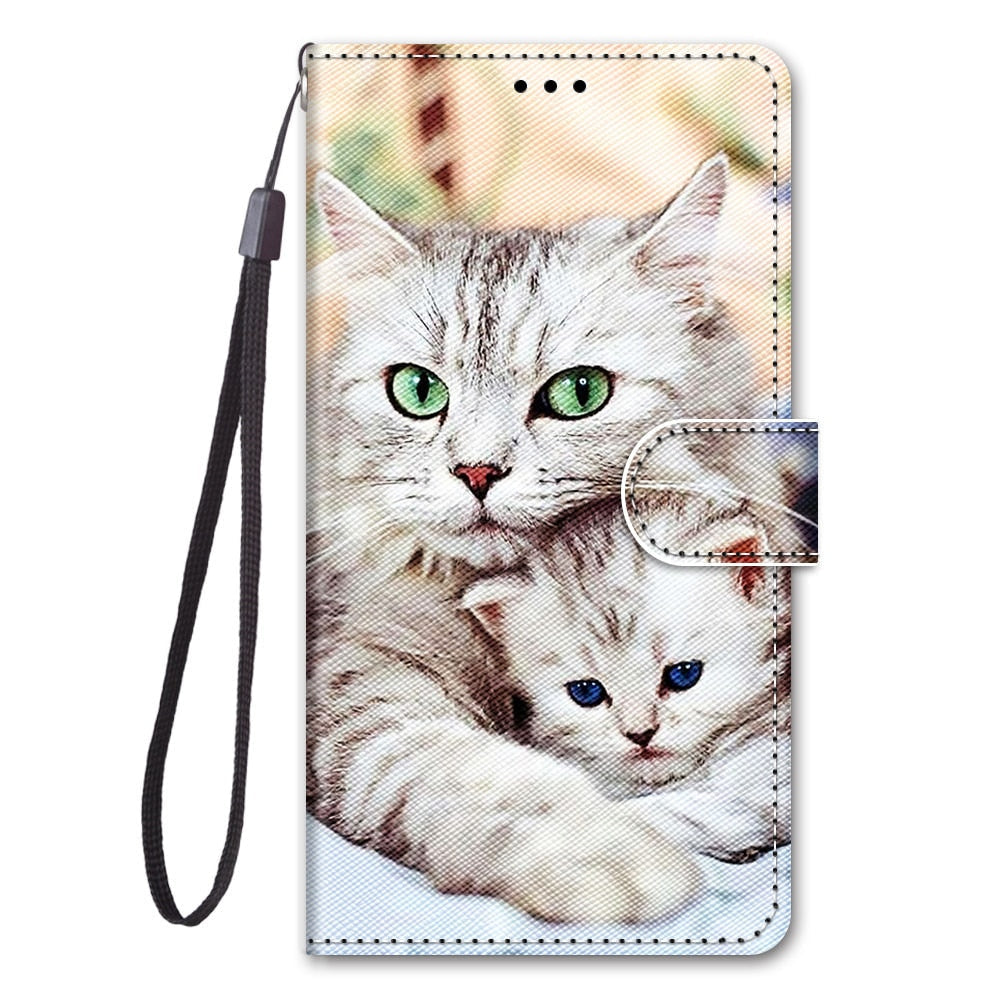 Anymob iPhone Case Loving Cat Lovely Cartoon Cat Phone Bag Flip Wallet Leather Protection Cover-Mobile Phone Cases-PEROZ Accessories