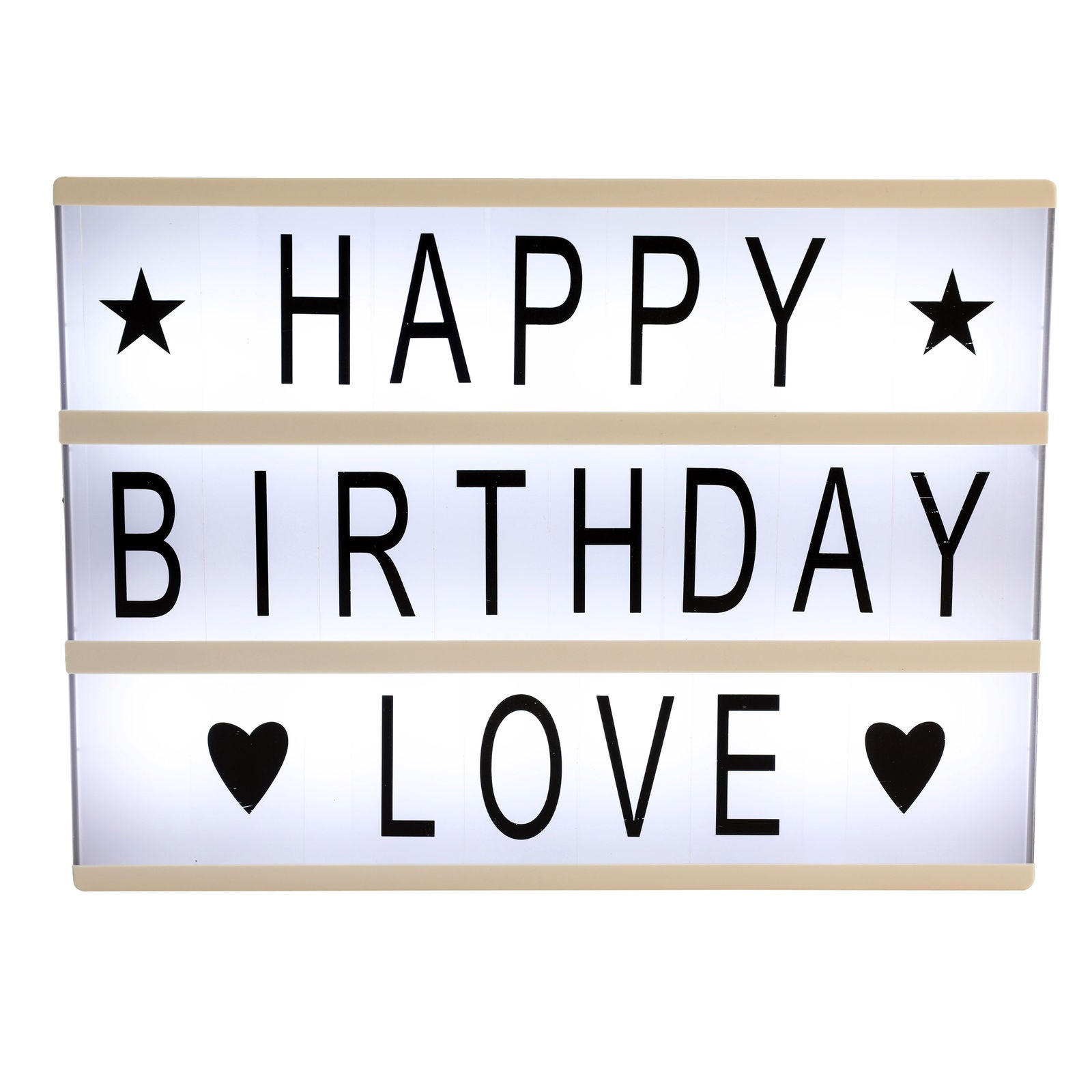 Battery Powered LED Light Cinematic Decorative Letter Box 85 Letters Numbers-Other-PEROZ Accessories