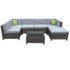 Milano 7 Piece Wicker Rattan Sofa Set Grey Outdoor Lounge Furniture-Outdoor Sofa/Lounge Sets-PEROZ Accessories