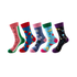 Anysox 5 Pairs One Size 5-11 Mixed Color Set Christmas Socks Cotton Fashion Fruits and Stars Woman Skateboard Oil Paitiing-Socks-PEROZ Accessories