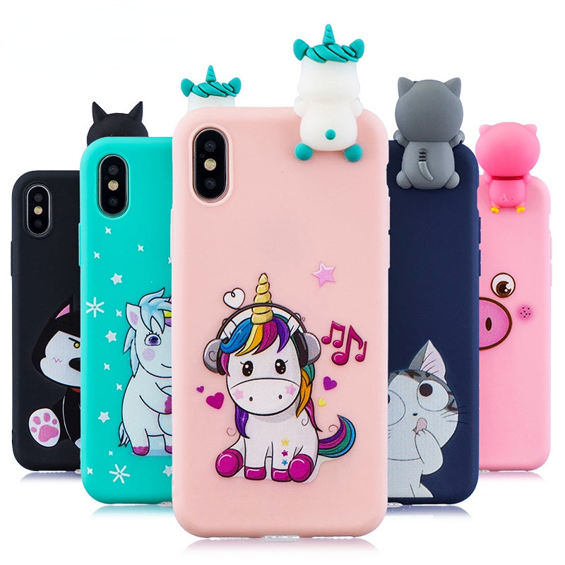 Anymob iPhone Husky 3D Toys Case Soft Silicone Cartoon Cover-Mobile Phone Cases-PEROZ Accessories