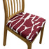 Anyhouz Chair Cover Wine Red White Cracks Print Stretch Seat Cover for Home Dinning Kitchen Washable Removable-Chair Cover-PEROZ Accessories