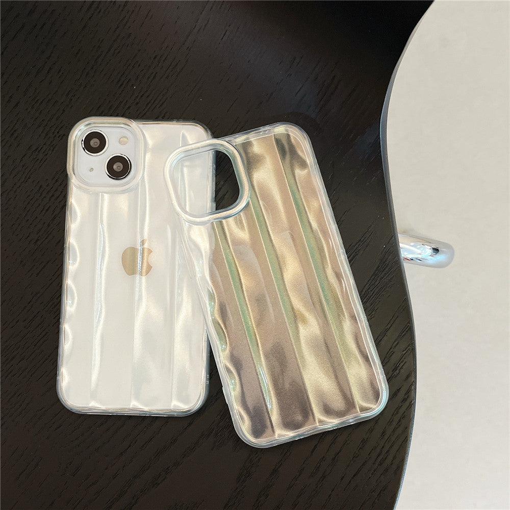 Anymob iPhone Case White Water Ripple Design Silicone Cover-Mobile Phone Cases-PEROZ Accessories