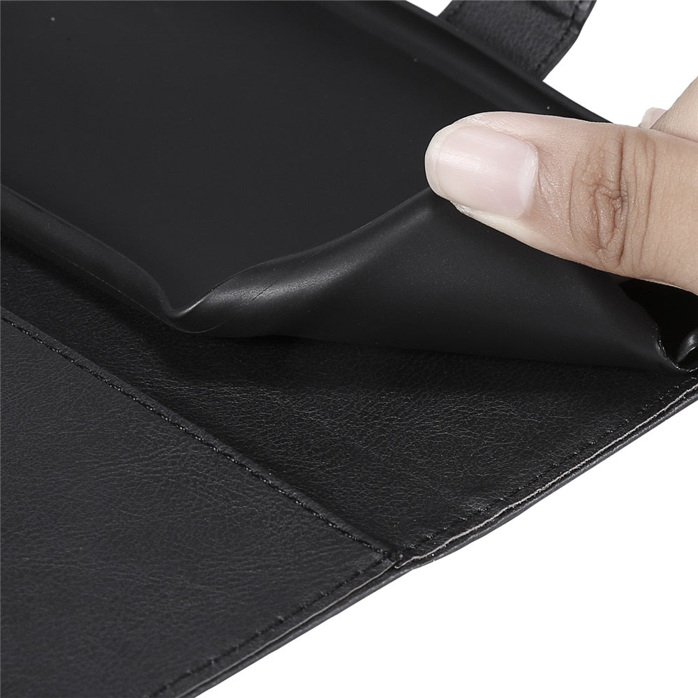 Anymob Motorola Phone Case Blue Leather Classic Flip Wallet-Mobile Phone Cases-PEROZ Accessories