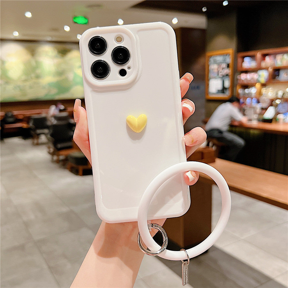 Anymob iPhone White And Blue 3D Love Heart Bracelet Phone Case Shockproof Soft Silicone Cover-Mobile Phone Cases-PEROZ Accessories