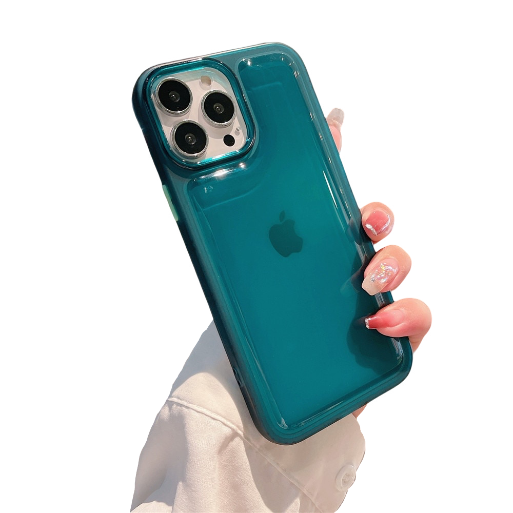 Anymob iPhone Case Green Jelly Candy Color Transparent Air Cushion Silicone Shockproof Cover-Mobile Phone Cases-PEROZ Accessories