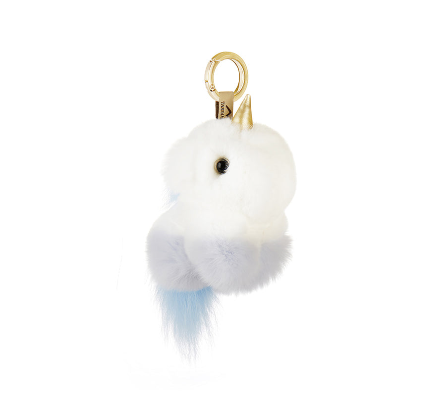 TARRAMARRA Fluffy Unicorn Keyring-Keychains-PEROZ Accessories