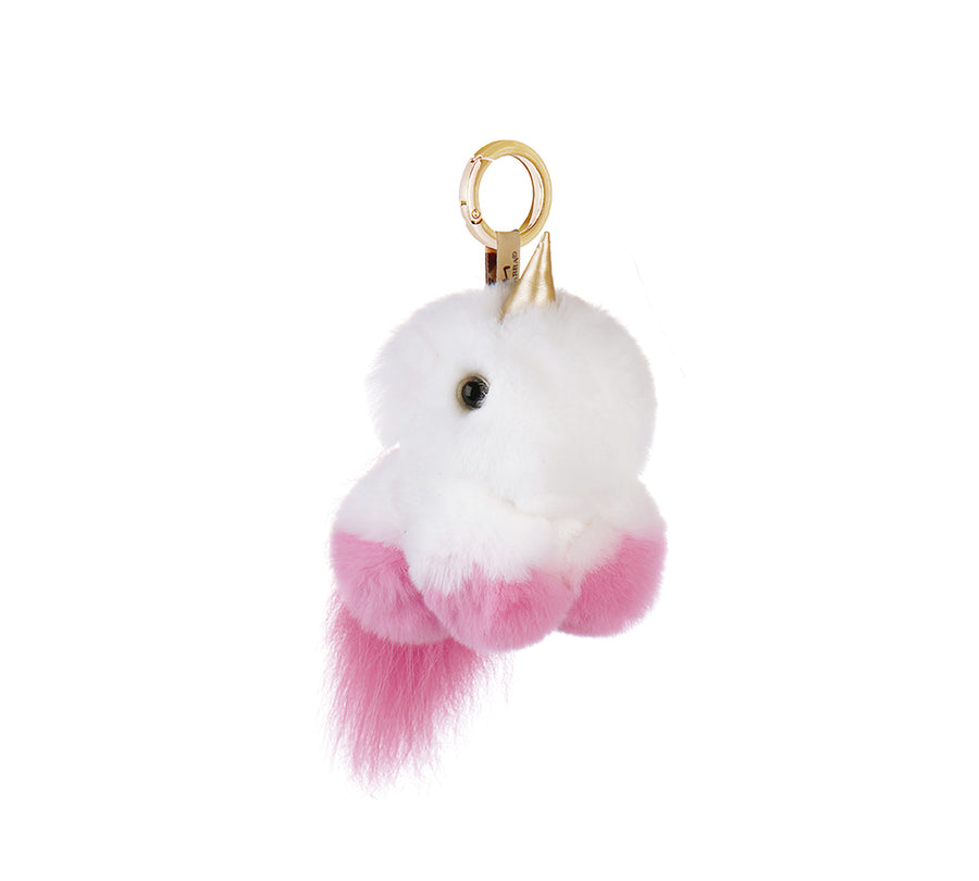 TARRAMARRA Fluffy Unicorn Keyring-Keychains-PEROZ Accessories