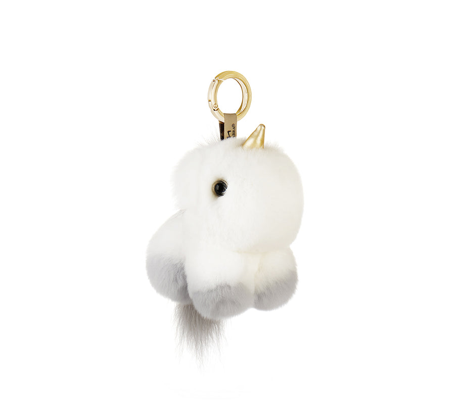 TARRAMARRA Fluffy Unicorn Keyring-Keychains-PEROZ Accessories