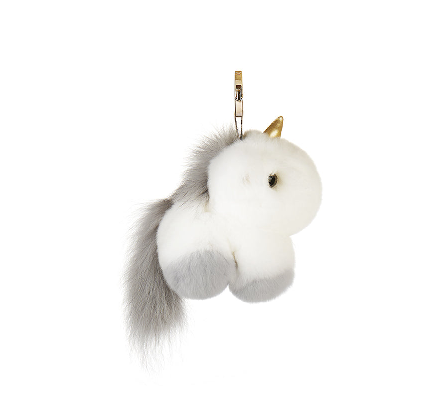 TARRAMARRA Fluffy Unicorn Keyring-Keychains-PEROZ Accessories